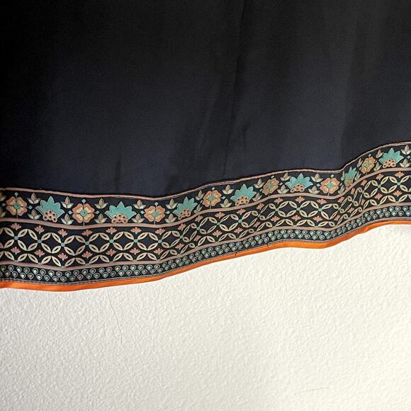 SAILOR  BLACK  EMBROIDERED BOHEMIAN BABYDOLL BELL SLEEVE MINI DRESS SIZE M‎ - Picture 8 of 13